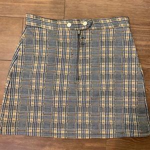 TOPSHOP Plaid Mini Skirt